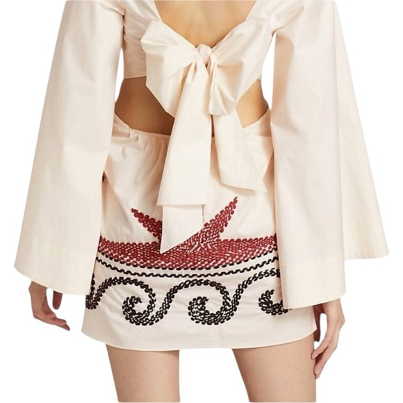 Johanna Ortiz Ocean Oasis Long Sleeve Cutout Mini Dress, M - Picture 5 of 8